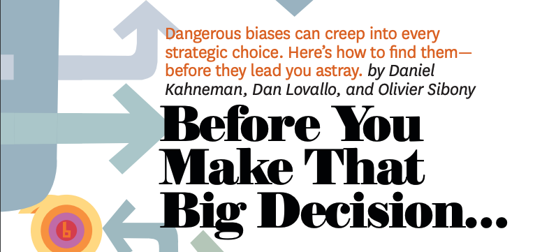 Daniel Kahneman Harvard Business review