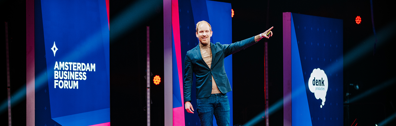 Rutger Bregman tijdens Amsterdam Business Forum